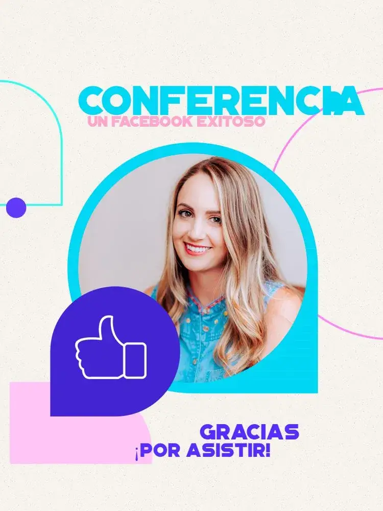 Invitación Tarjeta De Agradecimiento Por Conferencia Moderna Joven