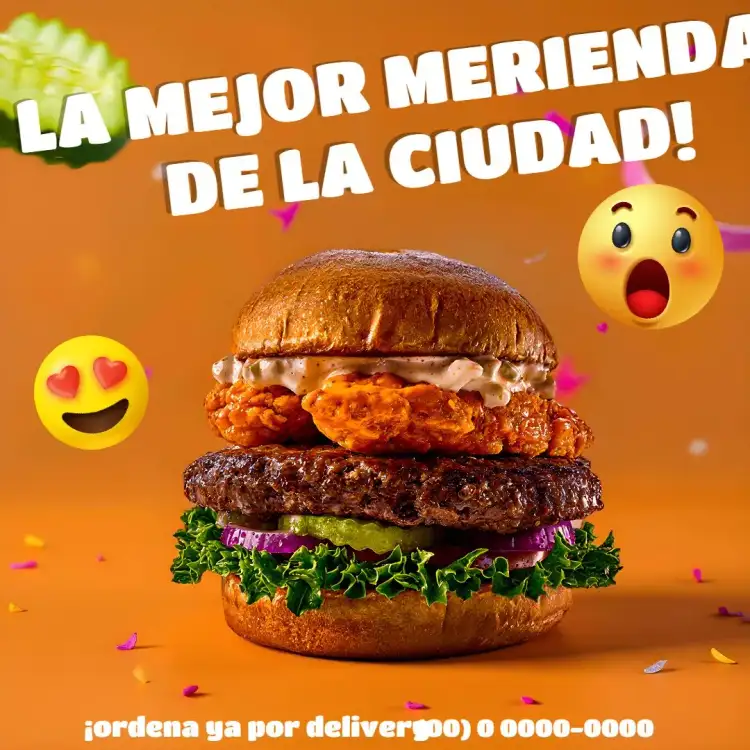Publicación Para Hamburguesería Emojis