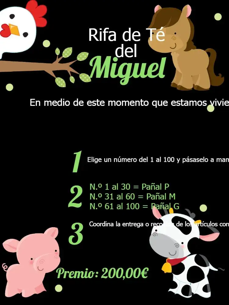 Invitación Chá Rifa Fazendinha Caballo – tema Té Rifa granja, animales, colores vibrantes, rústico, lúdico, divertido