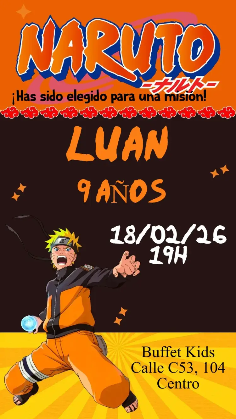 Invitación Naruto