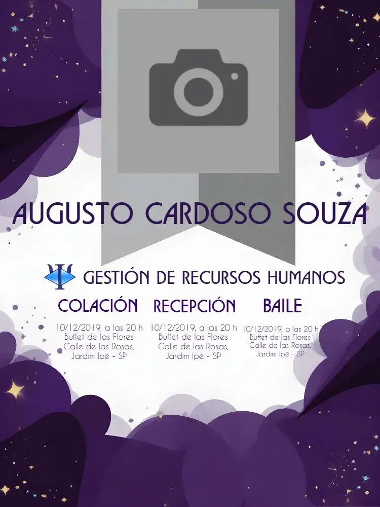 Graduación en Gestión de Recursos Humanos con Foto Blanco
