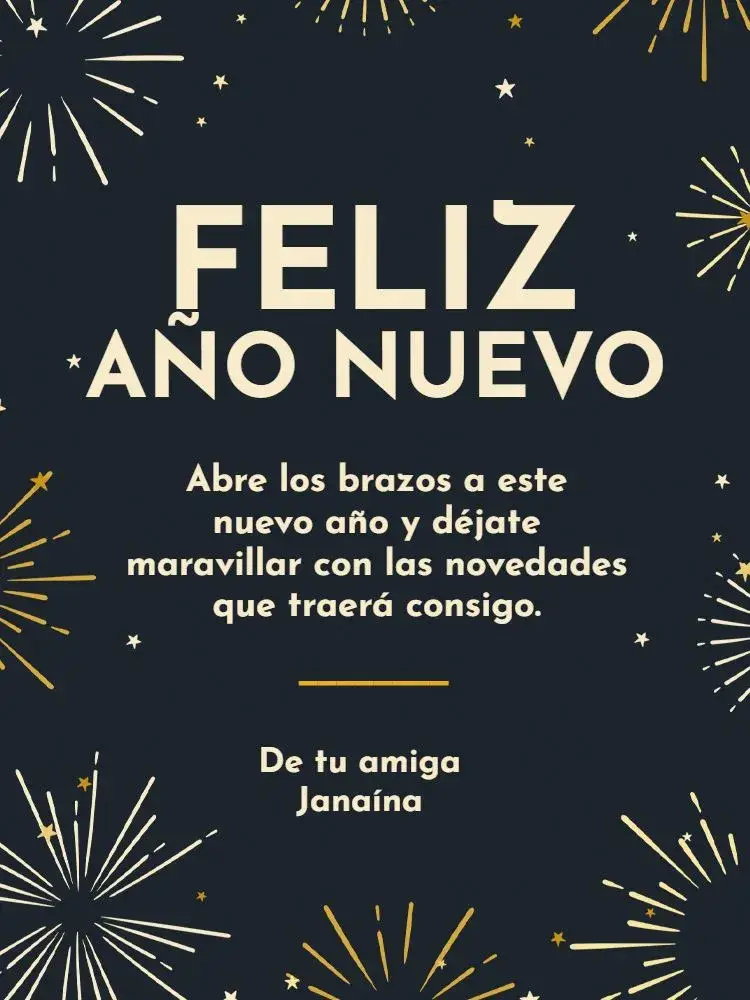 Invitación Tarjeta De Año Nuevo Azul Fin