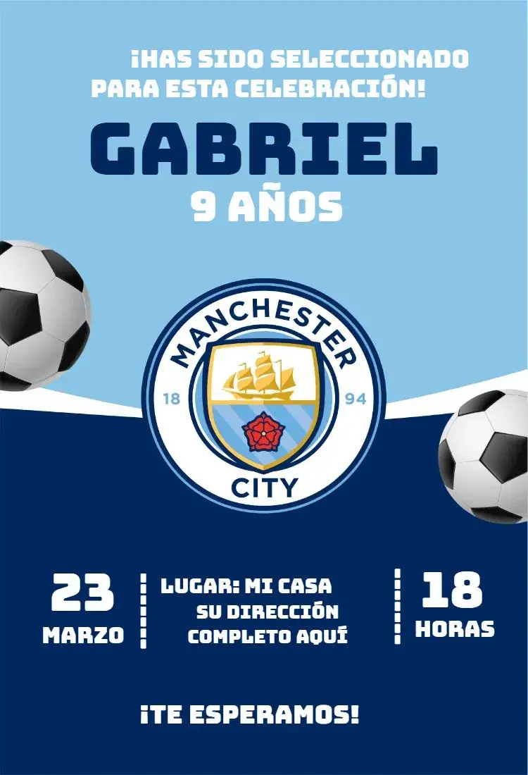 Invitación Manchester City 3