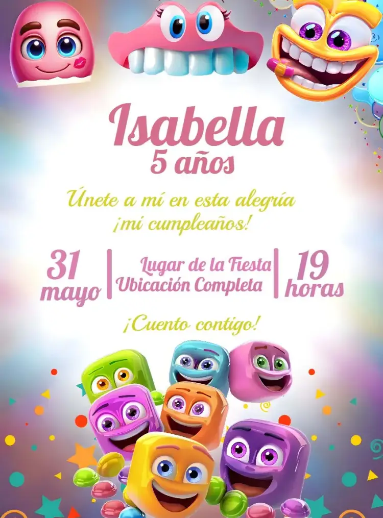 Invitación Balas Fini Dulces