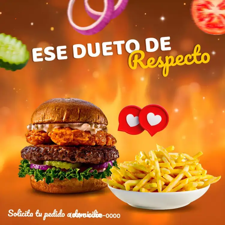 Invitación Publicación Para Hamburguesería Amarilla – tema Más buscados colorido, moderno, divertido, vibrante, apetitoso