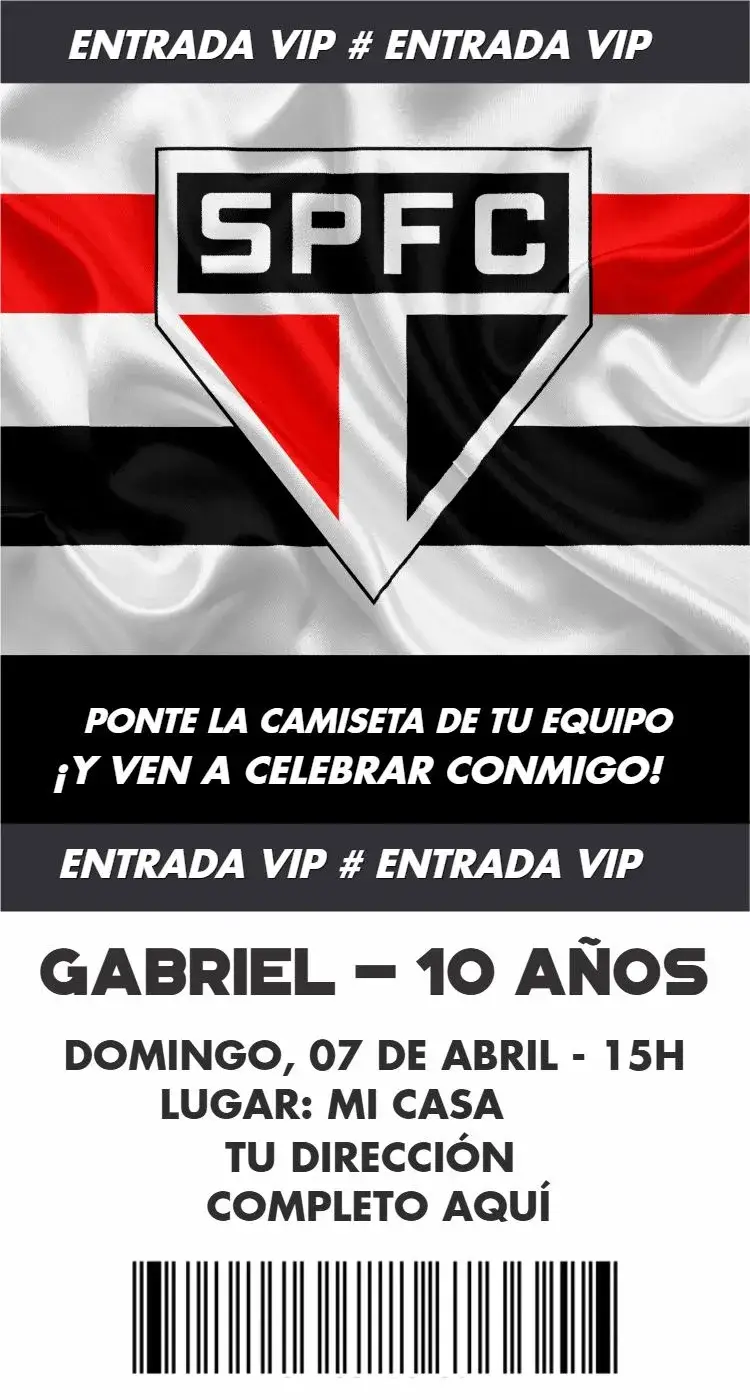 Invitación São Paulo entrada