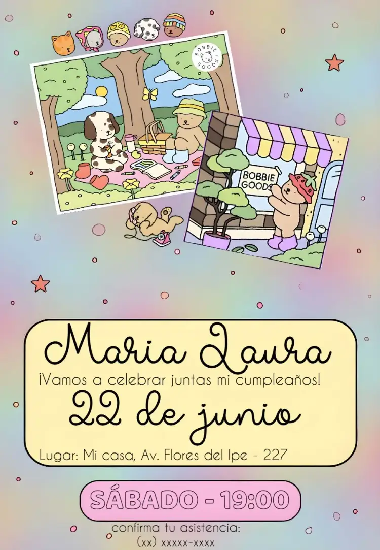 Invitación Bobbie Goods Animales