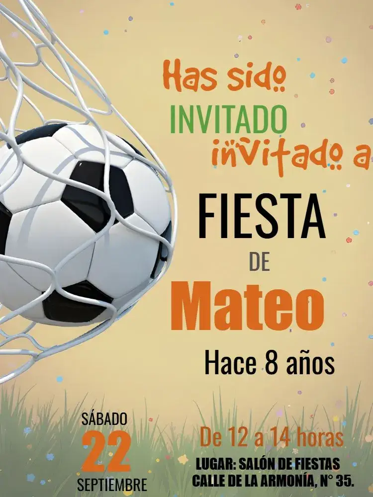 Invitación Fútbol Estadio