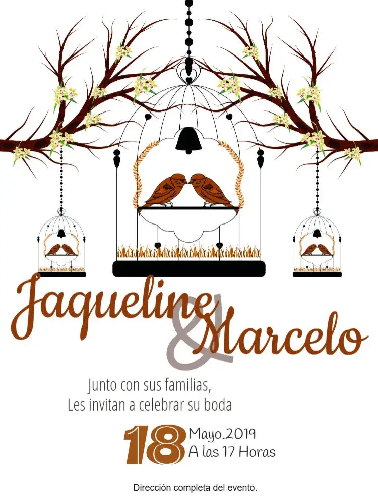 Invitación Boda Jardín Matrimonio