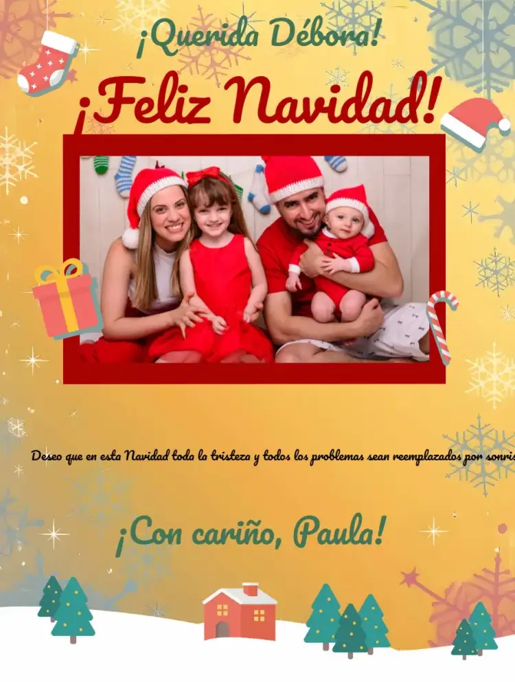 Invitación Tarjeta De Navidad Con Foto Felicitaciones – tema Fechas Conmemorativas vibrante, colorido, festivo, tropical, moderno, clásico