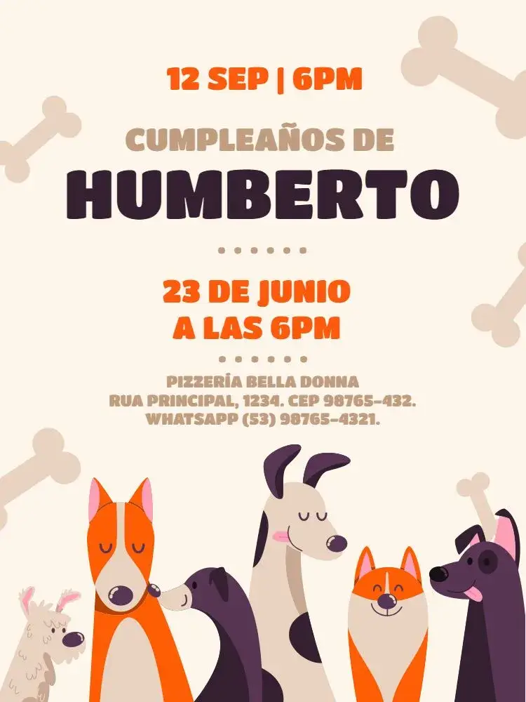 Invitación Perro Lúdico Claro