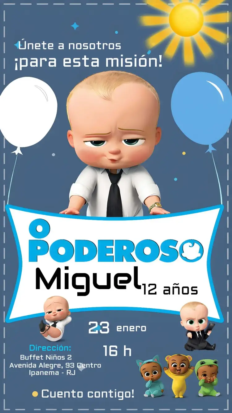 Invitación Poderoso Jefe Cumpleaños
