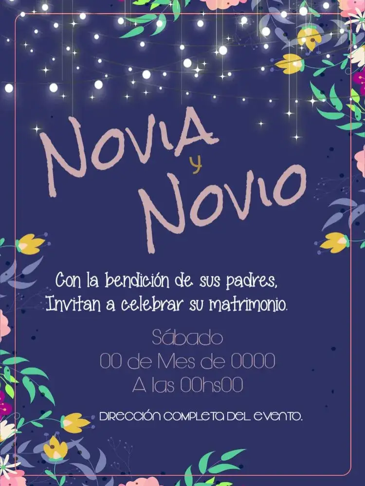 Invitación Boda Floral