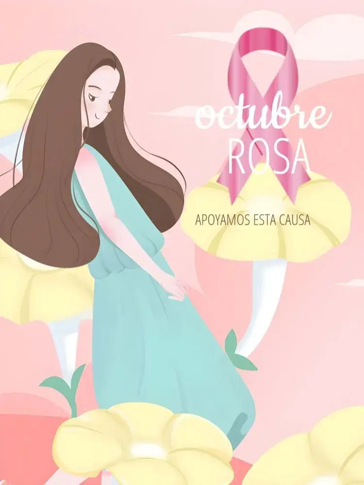 Invitación Publicación Para El Autoexamen del Cáncer de Mama en Octubre Rosa editable y personalizable