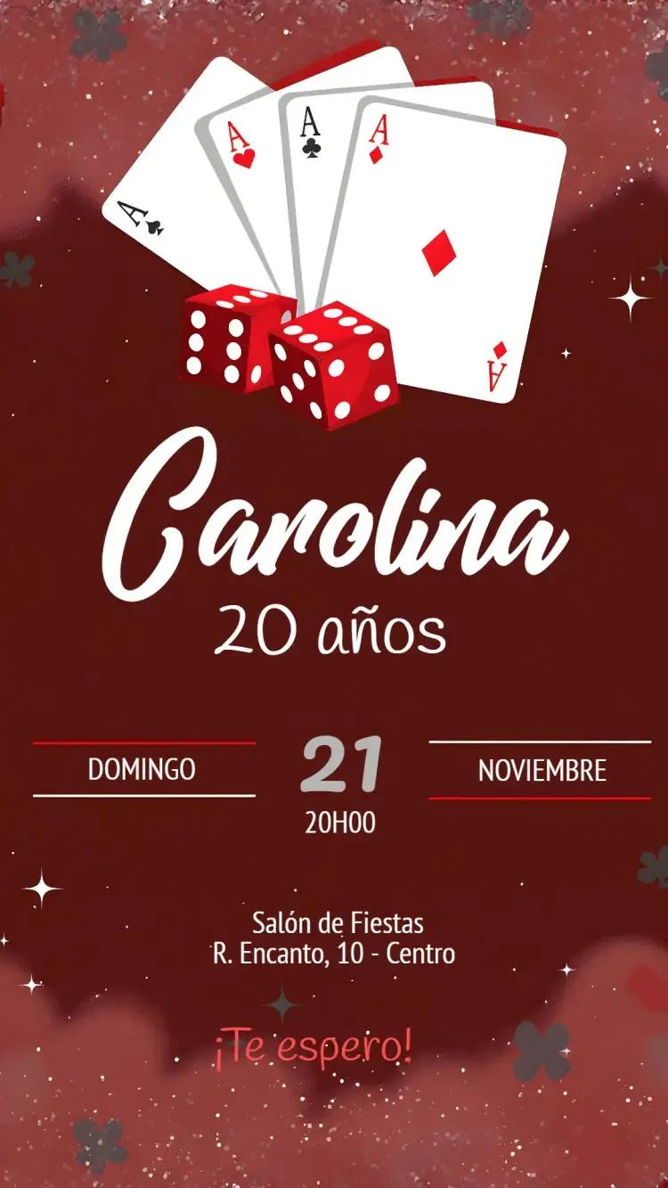 Invitación Baraja Poker Picas