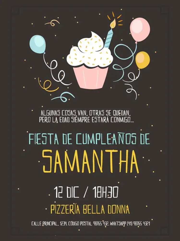Invitación Diversión y Divertido Gracioso – tema Cumpleaños Infantil colores oscuros, divertido, moderno, alegre, juvenil, colorido