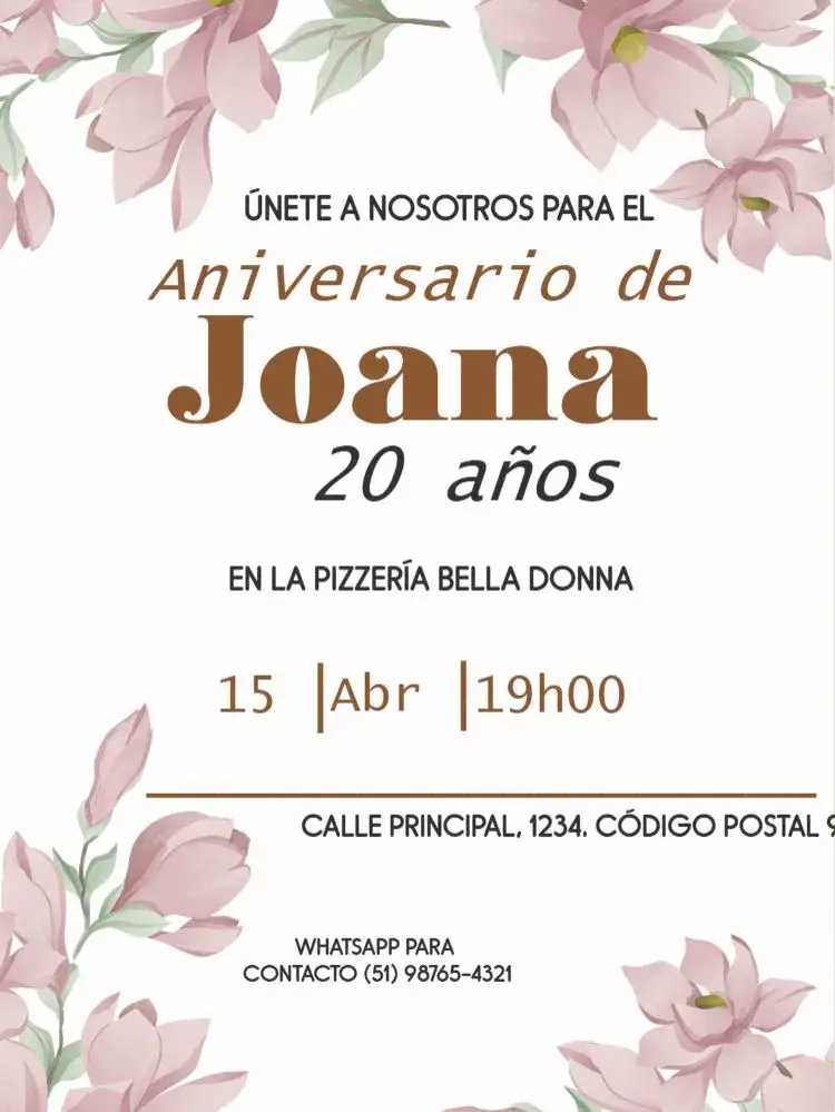 Invitación Floral Delicado M