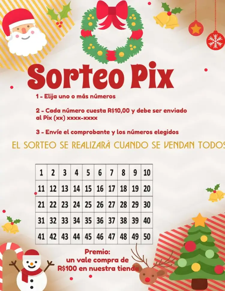 Invitación Pix De La Suerte De Navidad Verde – tema Cartones verde, rojo, dorado, blanco, multicolor, festivo