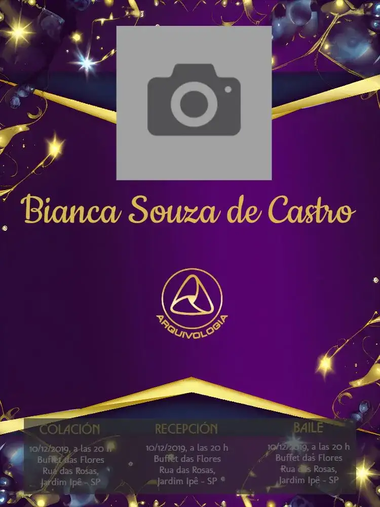Graduación Archivología Con Foto Morado
