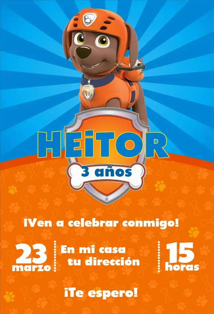 Invitación Patrulla canina 11
