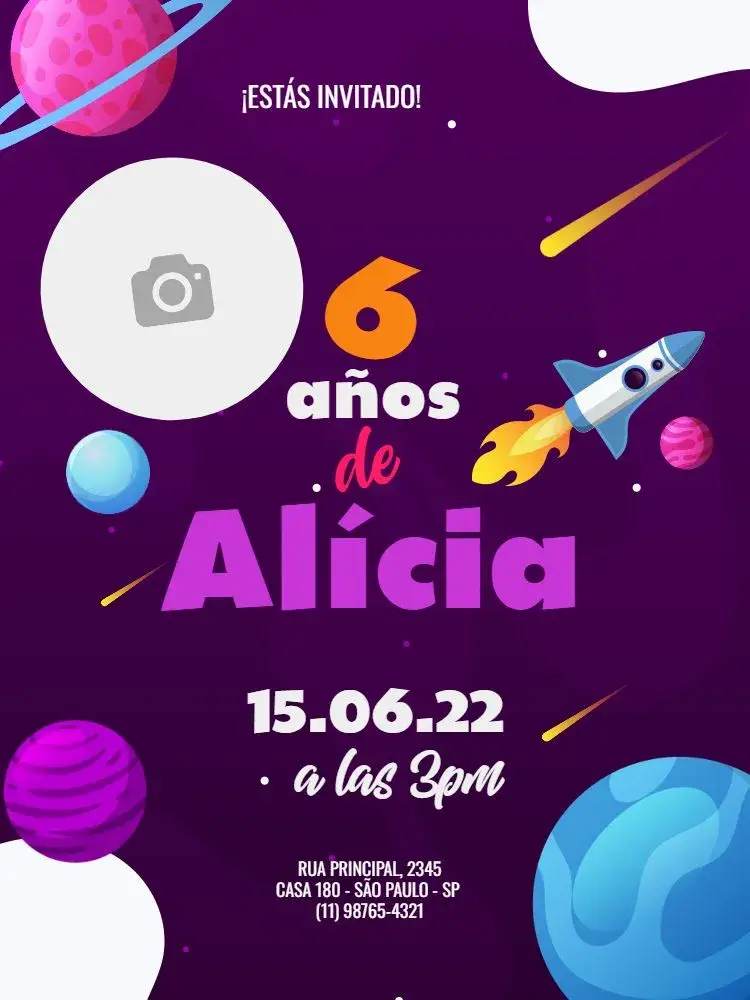 Invitación Fiesta Del Espacio Niño