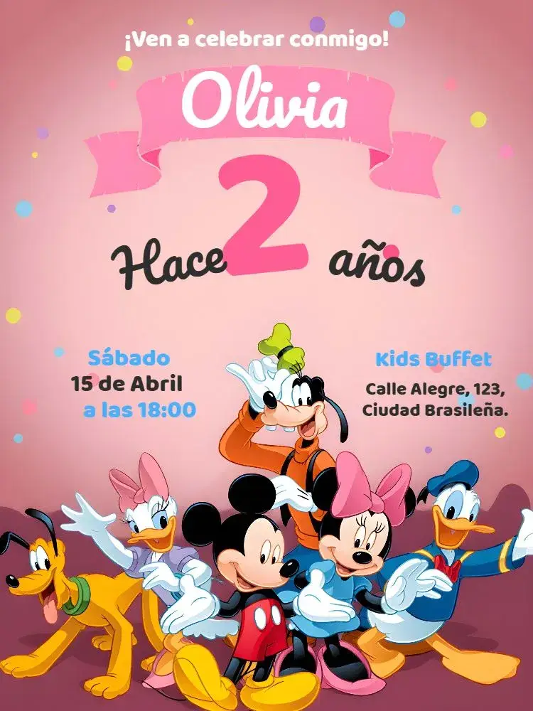 Invitación Equipo De Mickey Mouse Chica