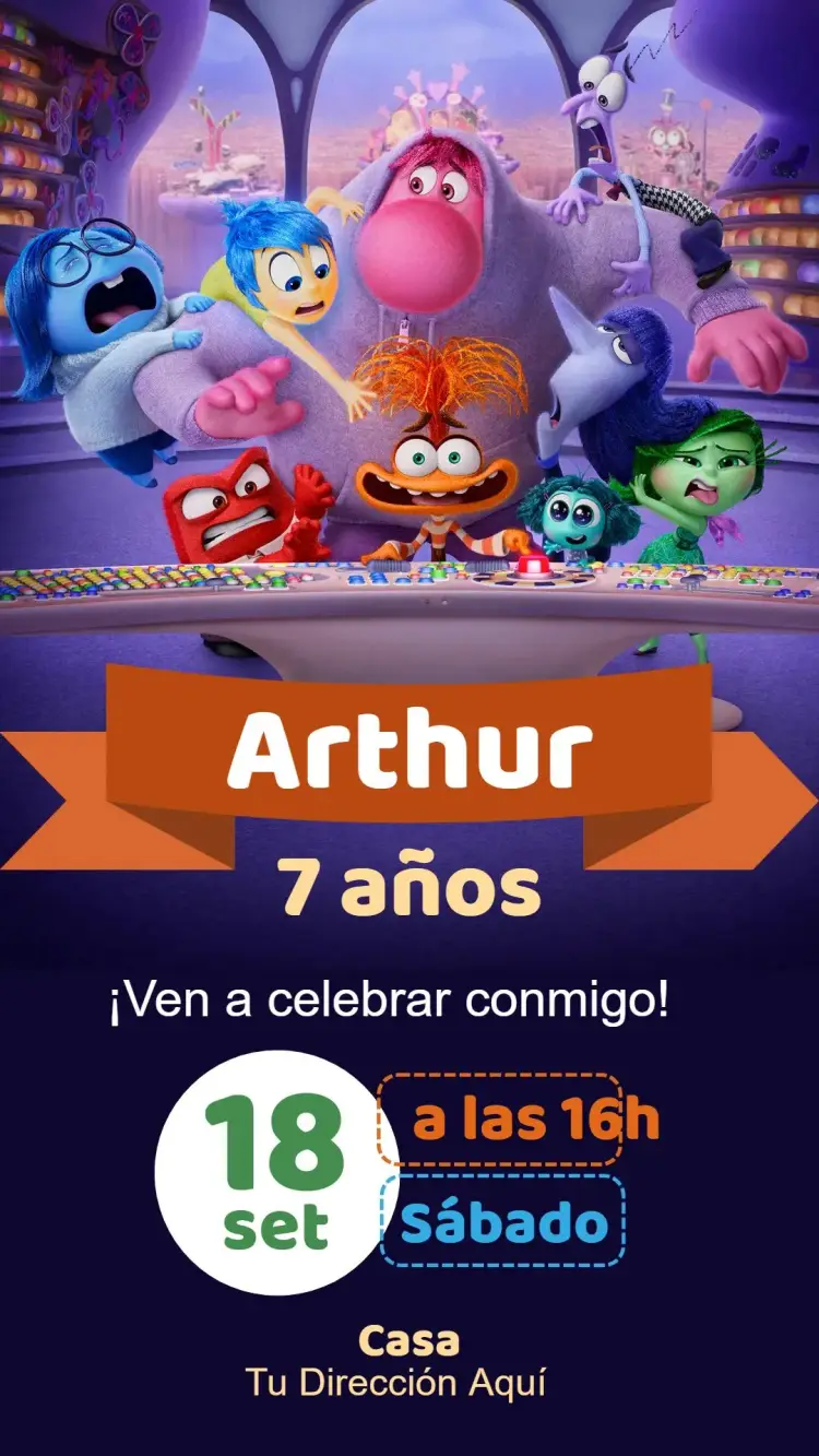 Invitación Divertida Mente