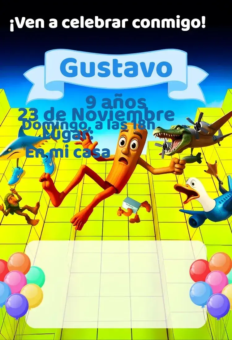 Invitación digital brainrot italiano