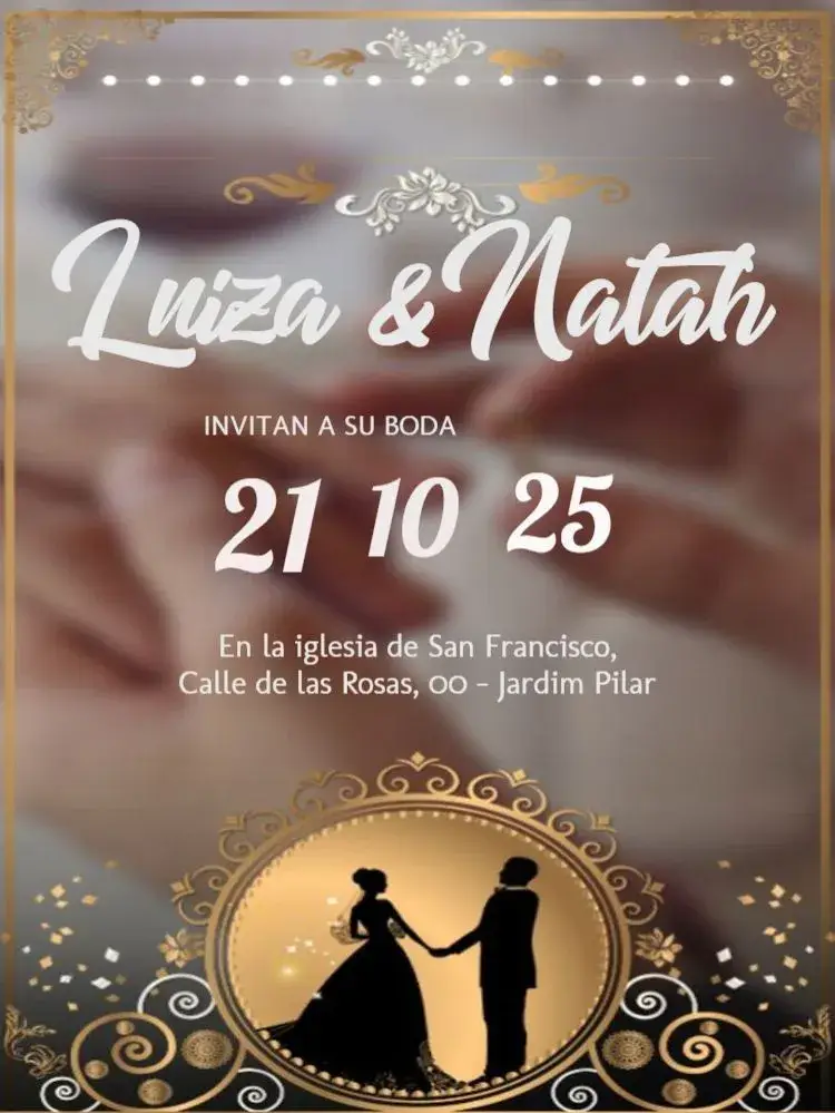 Invitación Boda Para Editar Vintage
