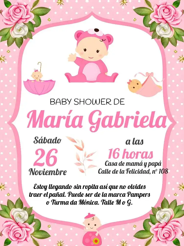 Baby Shower Niña Rosa