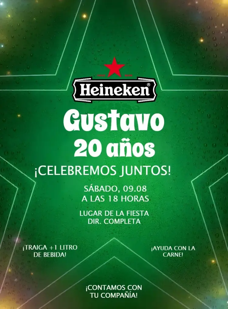 Invitación Heineken Barbacoa