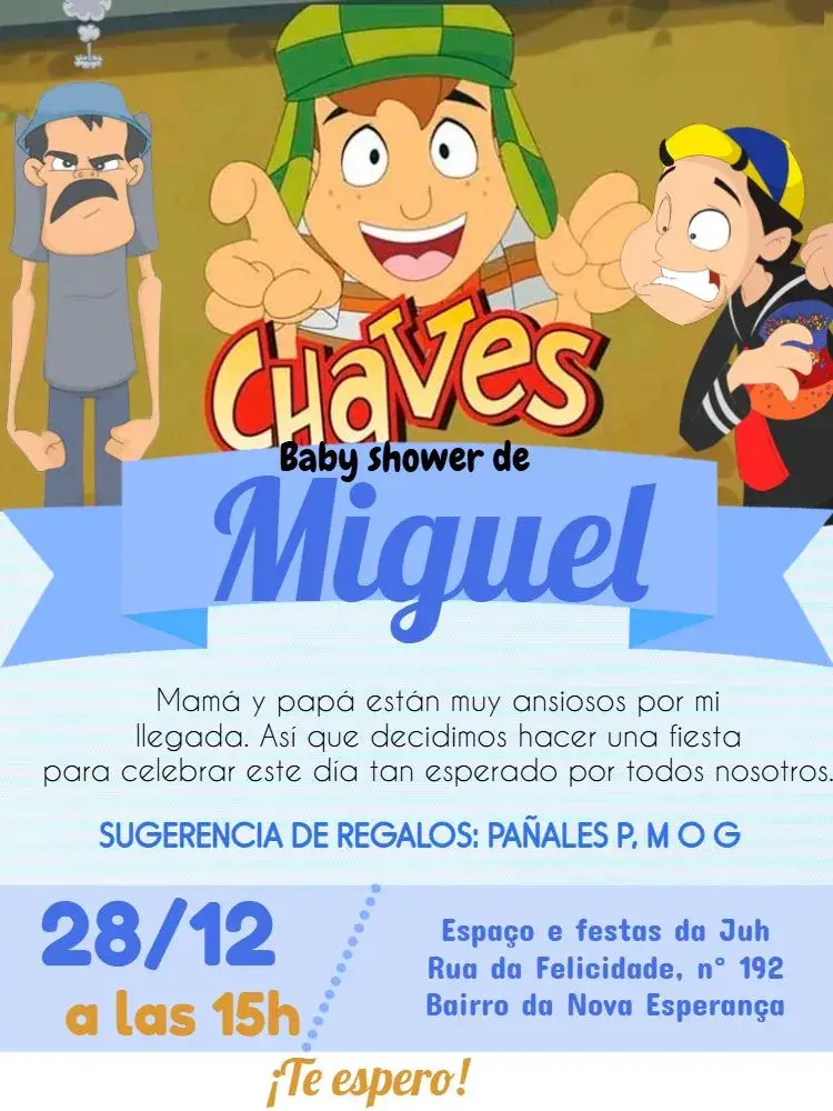 Invitación Baby Shower de las Llaves del Bebé