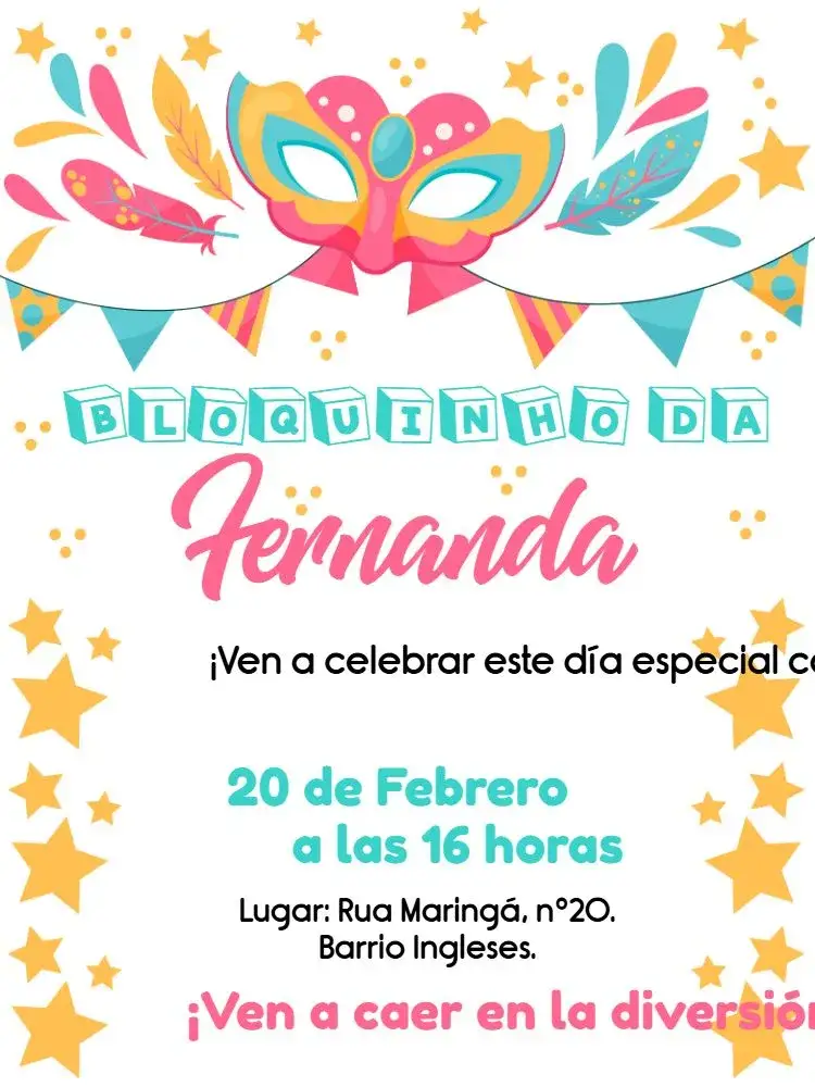 Invitación Bloquinho De Carnaval Serpentina – tema Fechas Conmemorativas colorido, divertido, festivo, alegre, temático