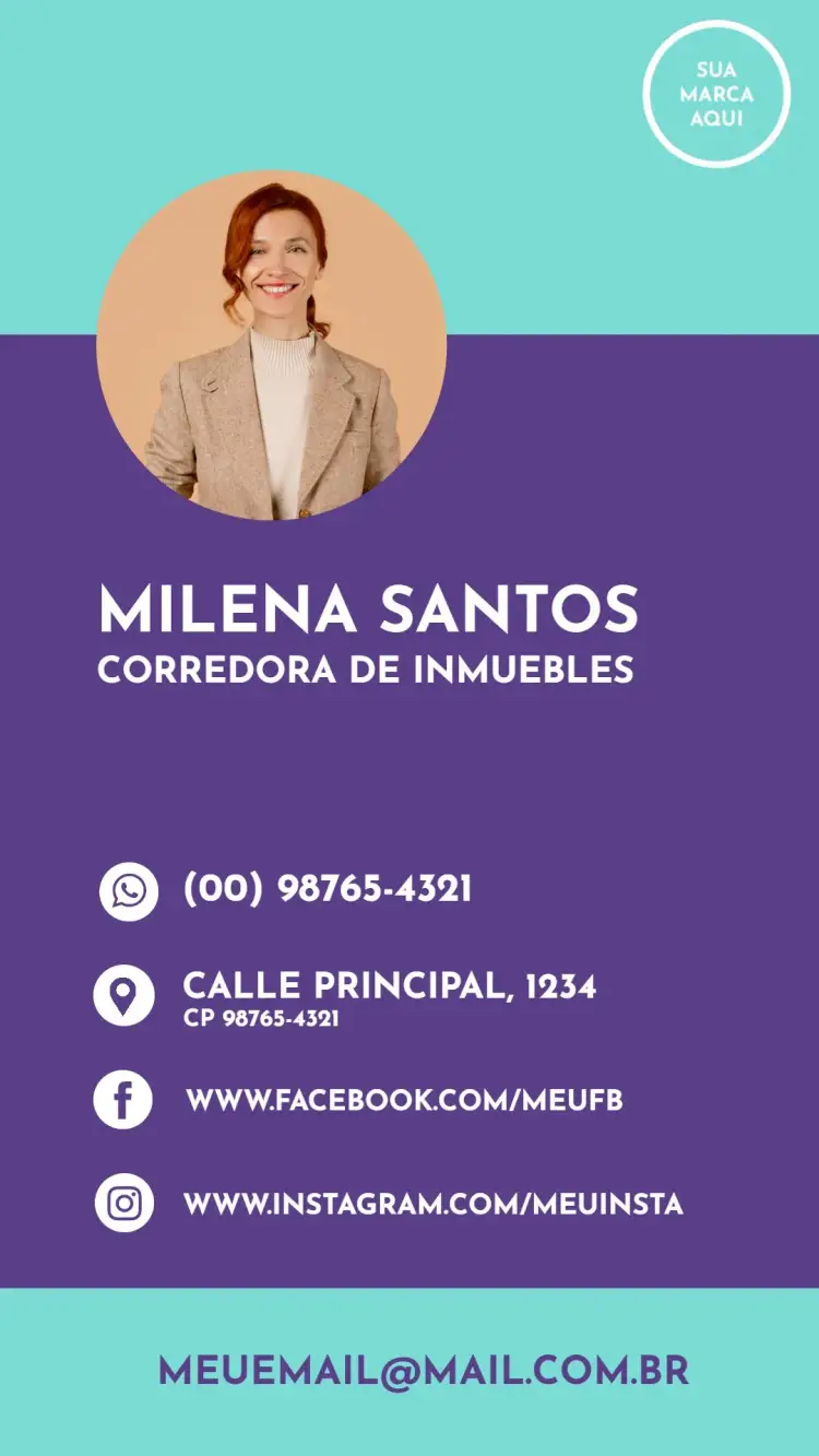 Invitación Tarjeta de Visita Digital - Corredor Púrpura
