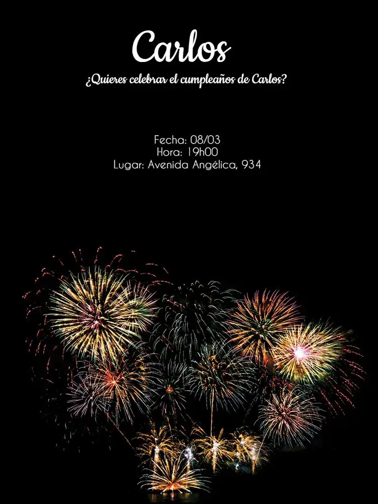 Invitación Fiesta – tema Cumpleaños vibrante, colorido, festivo, moderno, alegre