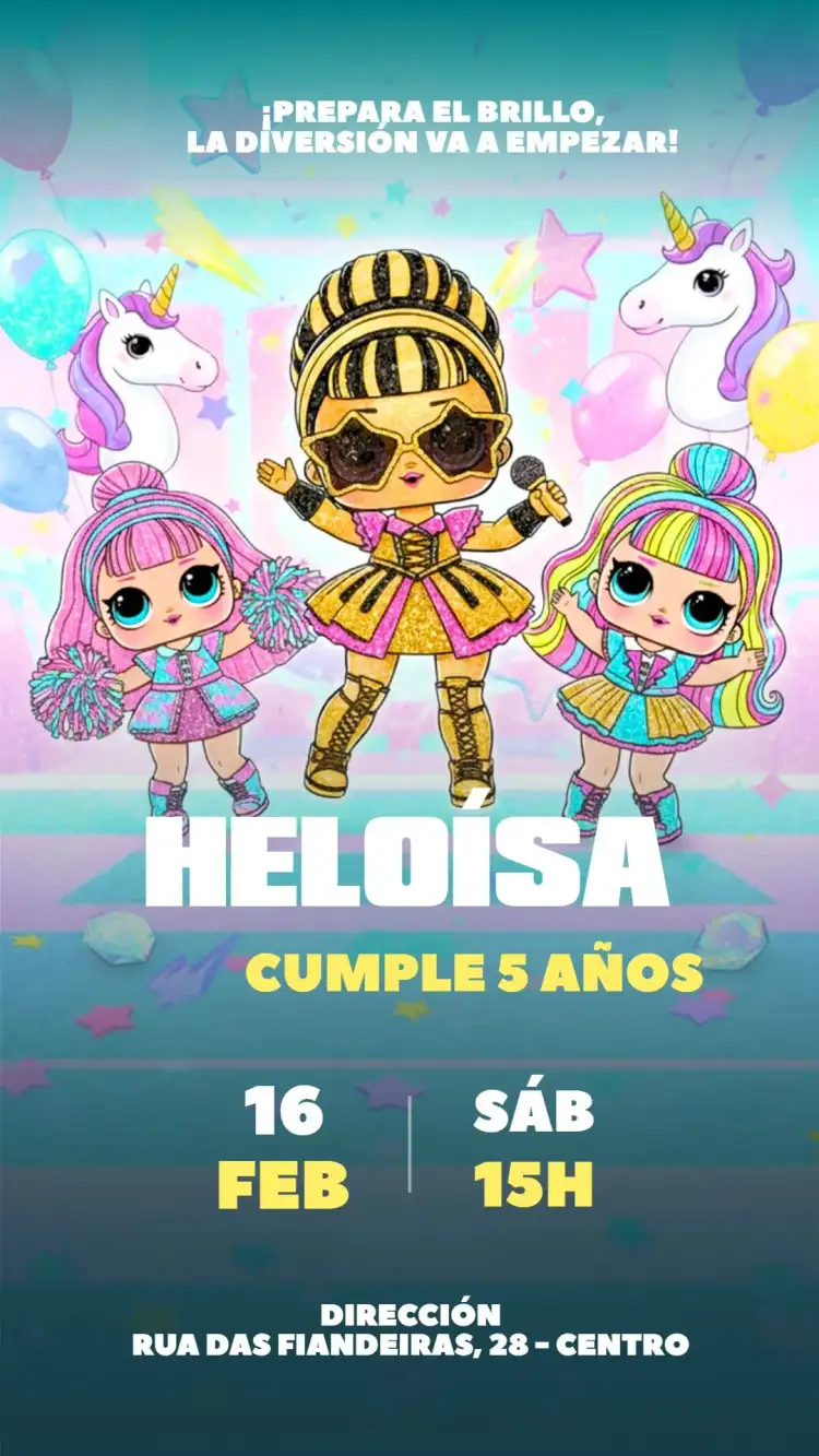Invitación Digital Muñeca Lol Surprise