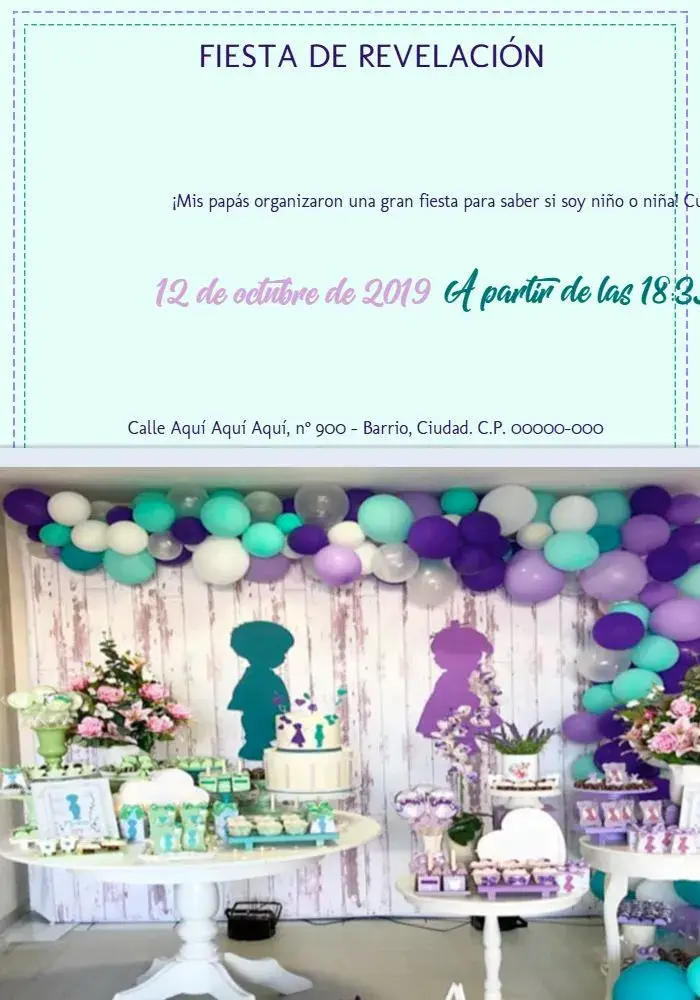 Invitación Baby Gender Reveal Diaper Party