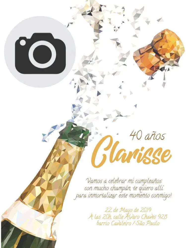 Invitación Champán Elegante