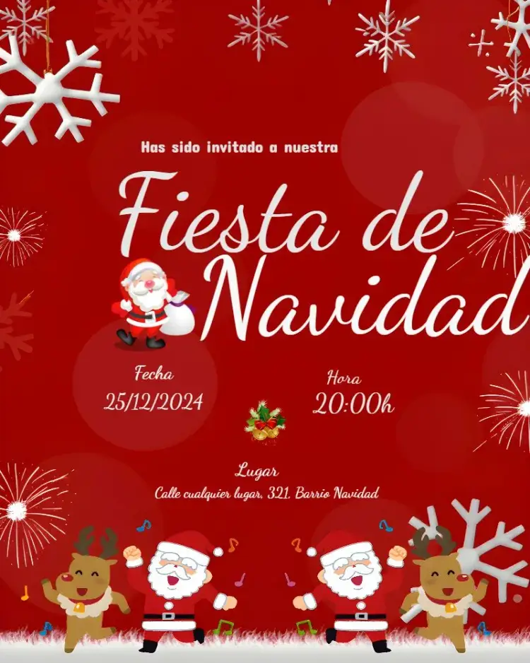 Invitación Fiesta De Navidad Papá