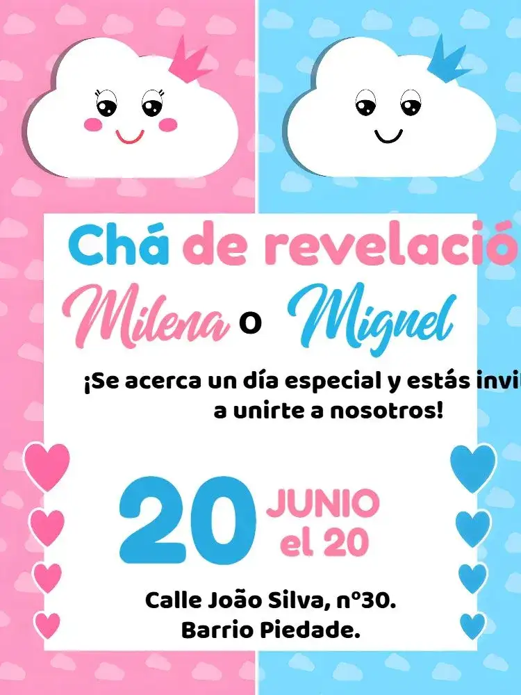 Baby Shower Rain of Love Gender Reveal