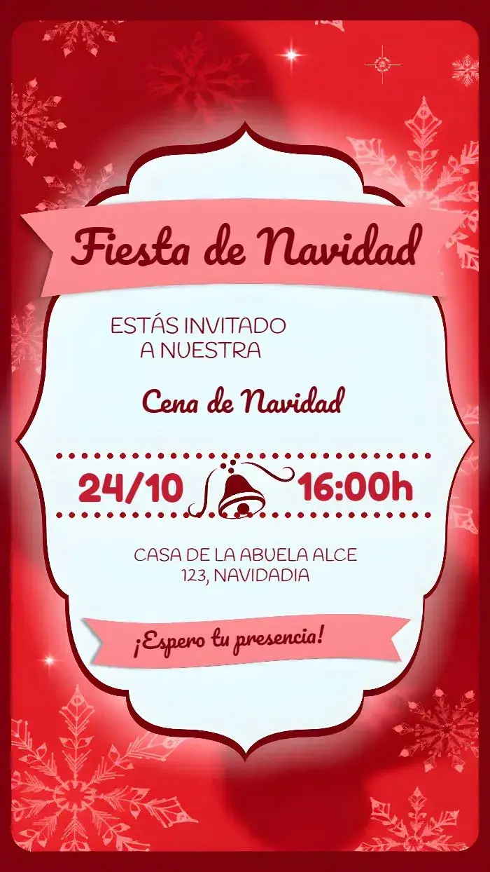 Invitación Para Cena De Navidad Fiesta
