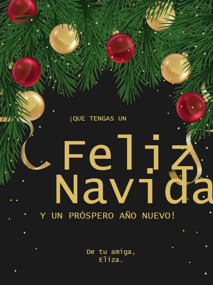 Invitación Tarjeta De Navidad Bolas