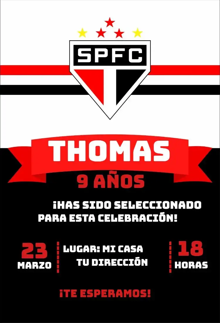 Invitación Invitación São Paulo 1 – tema Cumpleaños moderno, vibrante, urbano, colorido, descontraído, cultural
