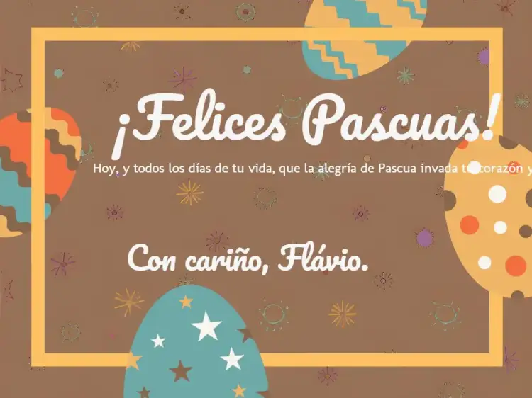 Invitación Tarjeta Feliz Pascua Círculos – tema Fechas Conmemorativas colorido, divertido, moderno, festivo, alegre