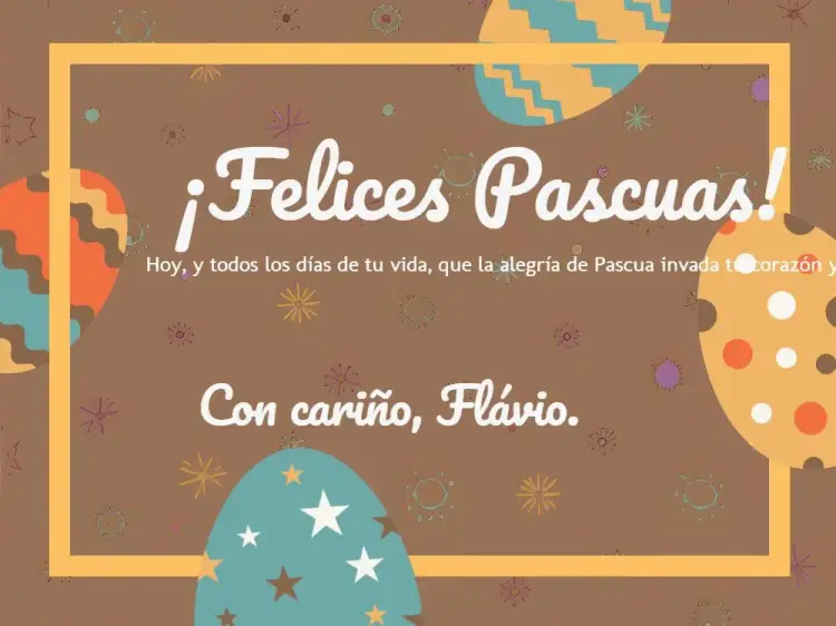 Invitación Tarjeta Feliz Pascua Círculos