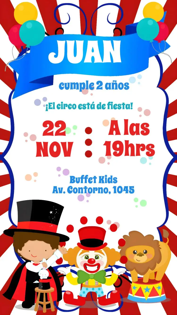 Invitación Circo Mágico