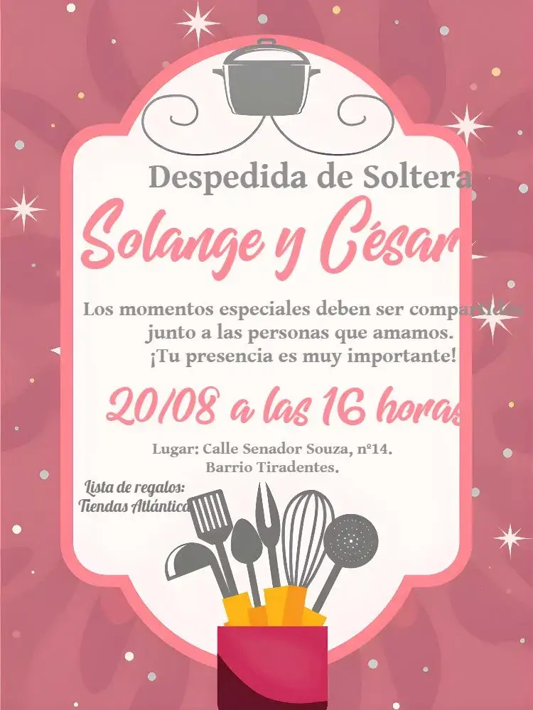 Invitación Despedida de soltera blanca