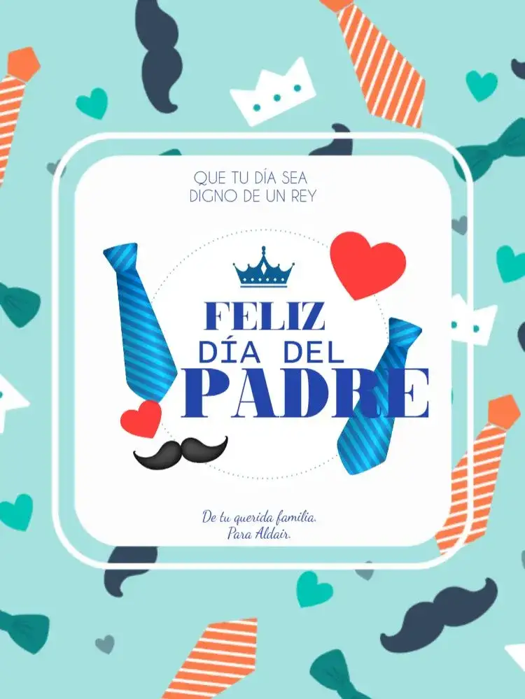Tarjeta Día Del Padre Corbata Corazón