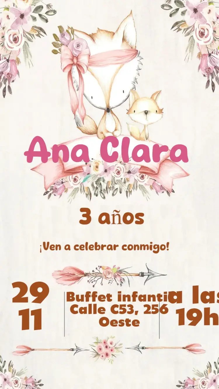 Invitación Ratita Acuarela