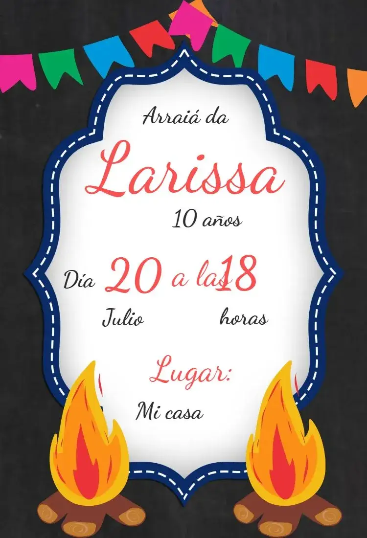 Invitación de Cumpleaños Fiesta Junina